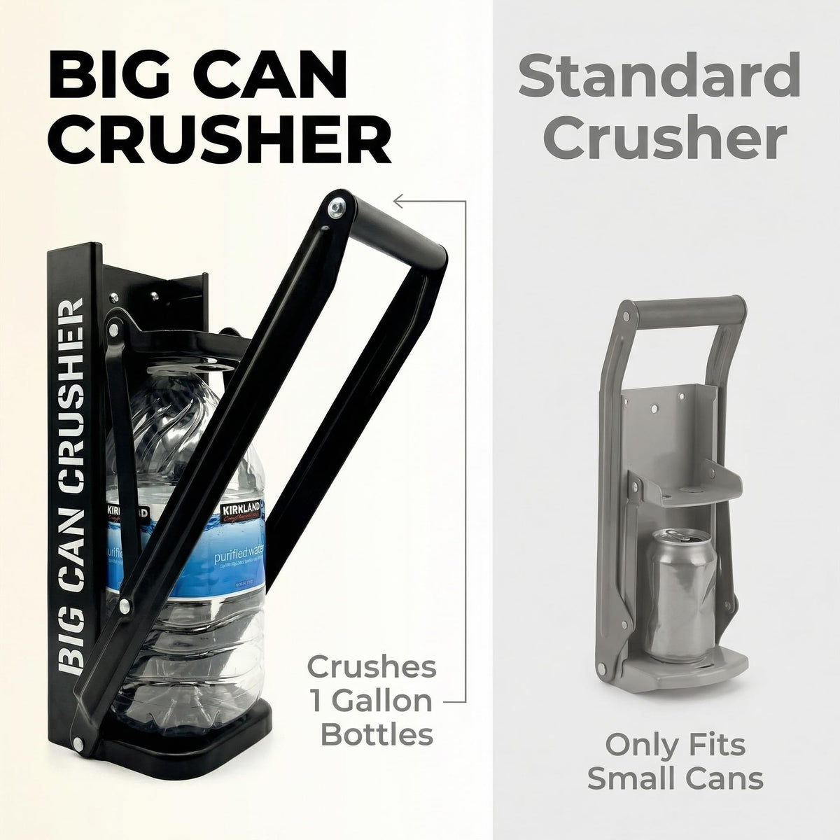 Heavy Duty Metal Can Crusher Bottle Crusher, Wall Mounted, Black R28946