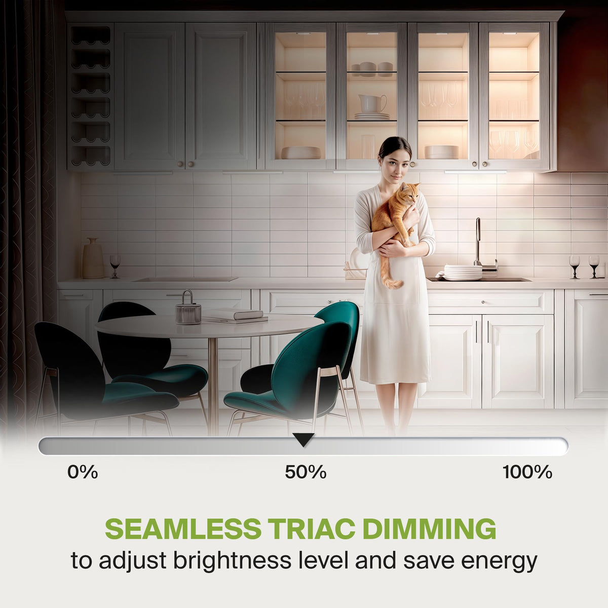LED Under Cabinet Lighting 24 Inch Dimmable 3CCT White A74436
