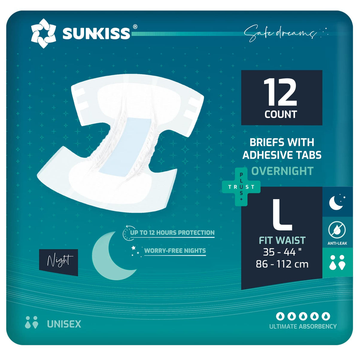 Adult Diapers Large 12 Count & Booster Pads 26 Count T96851