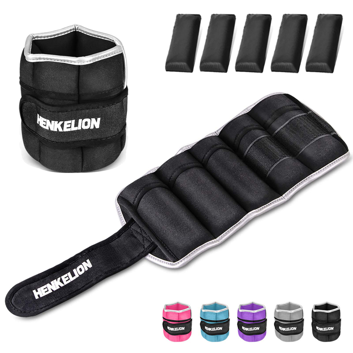 1 Pair Adjustable Ankle Weights Set Q6681