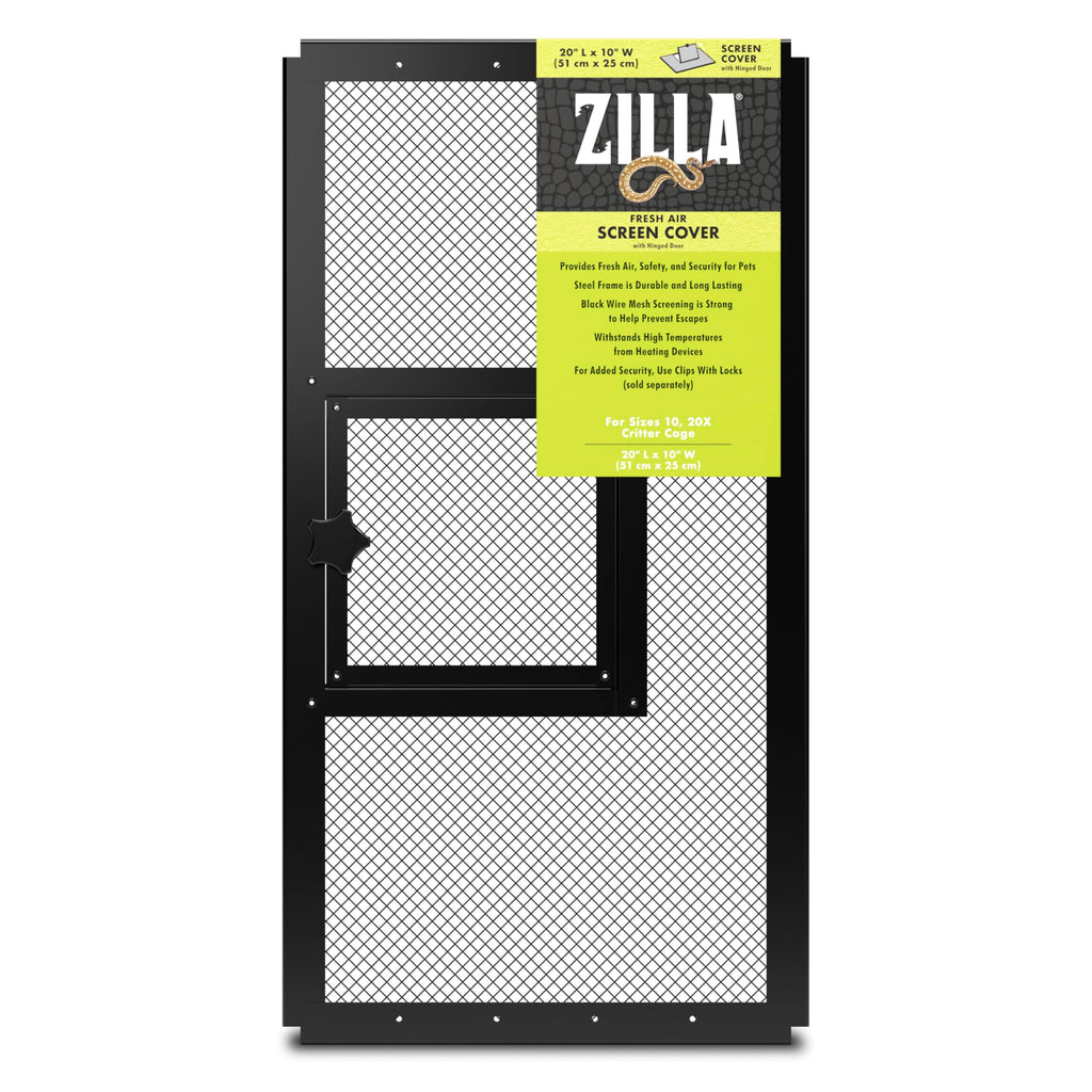 Hinged Door Screen Cover for Reptile Terrarium U392515