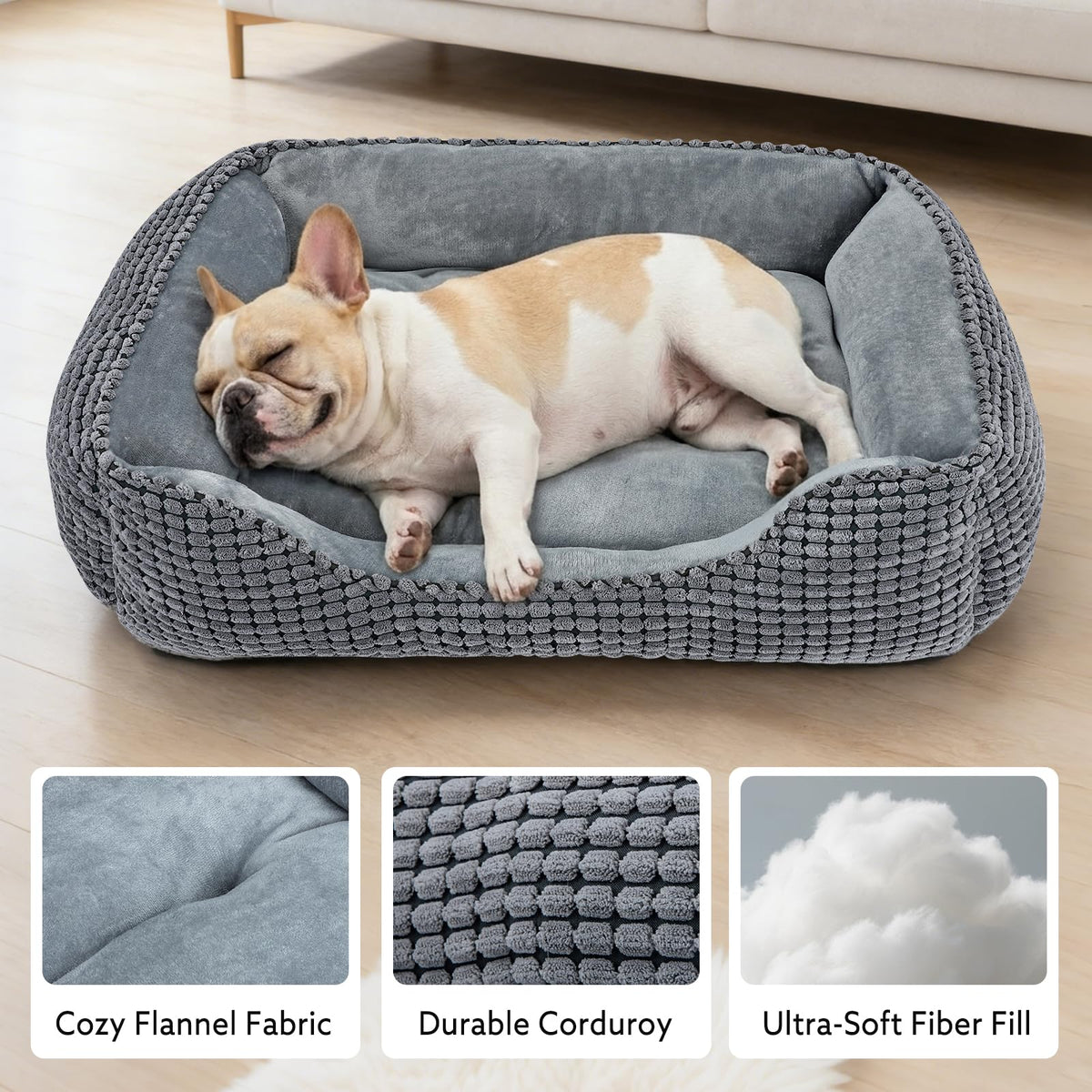 Rectangle Washable Calming Dog Bed B11353