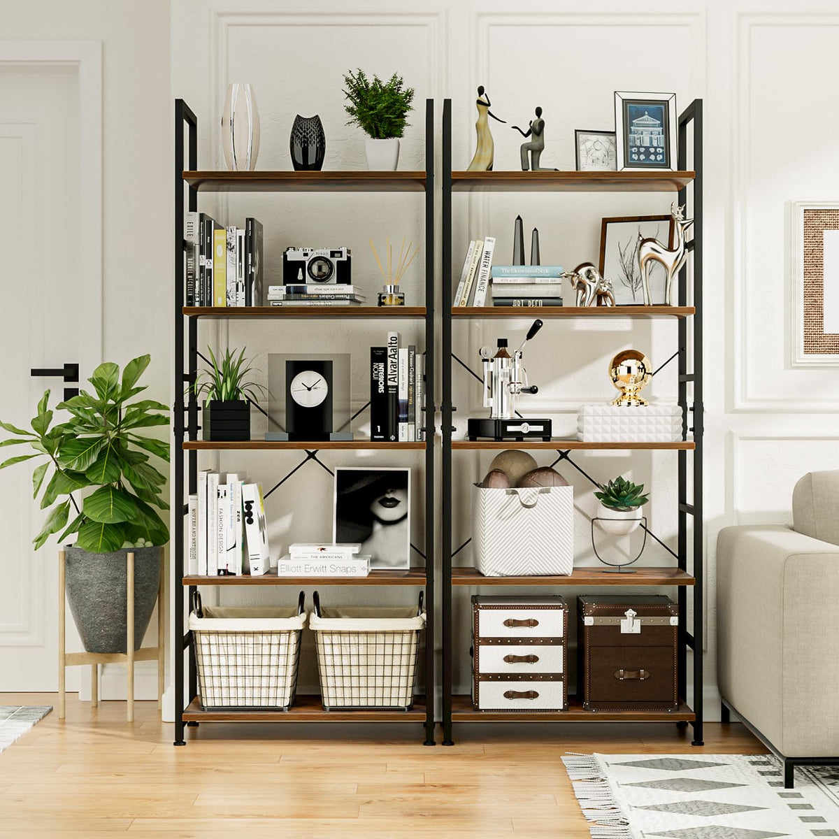 5 Tier Freestanding Bookshelf I7464