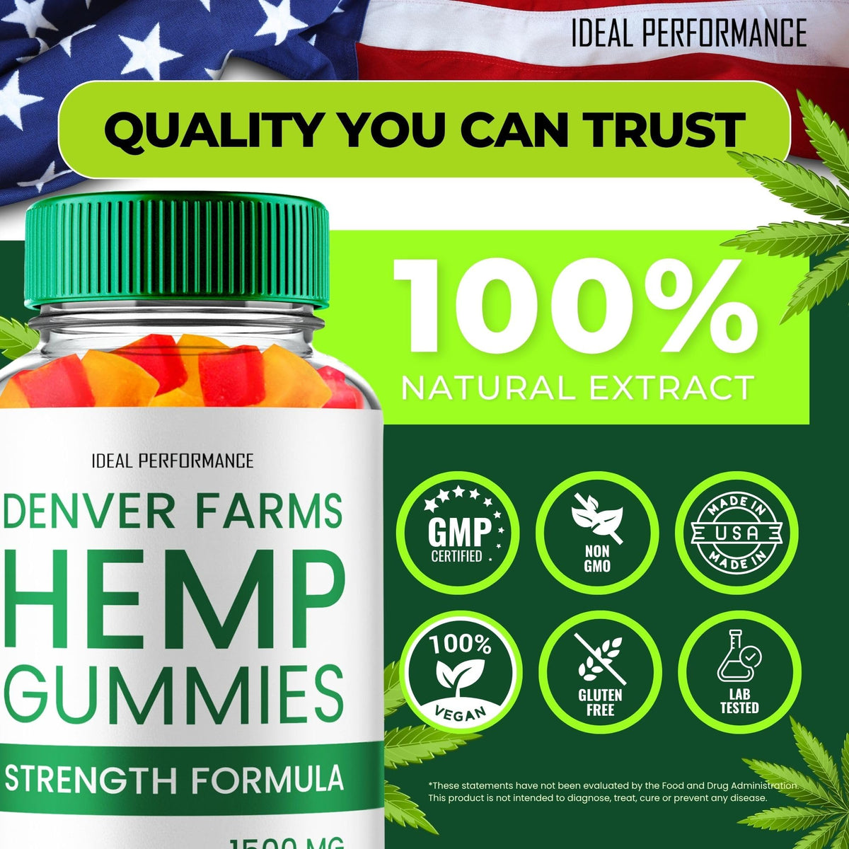 Maximum Strength All Natural Hemp Gummies 60 Gummies T160