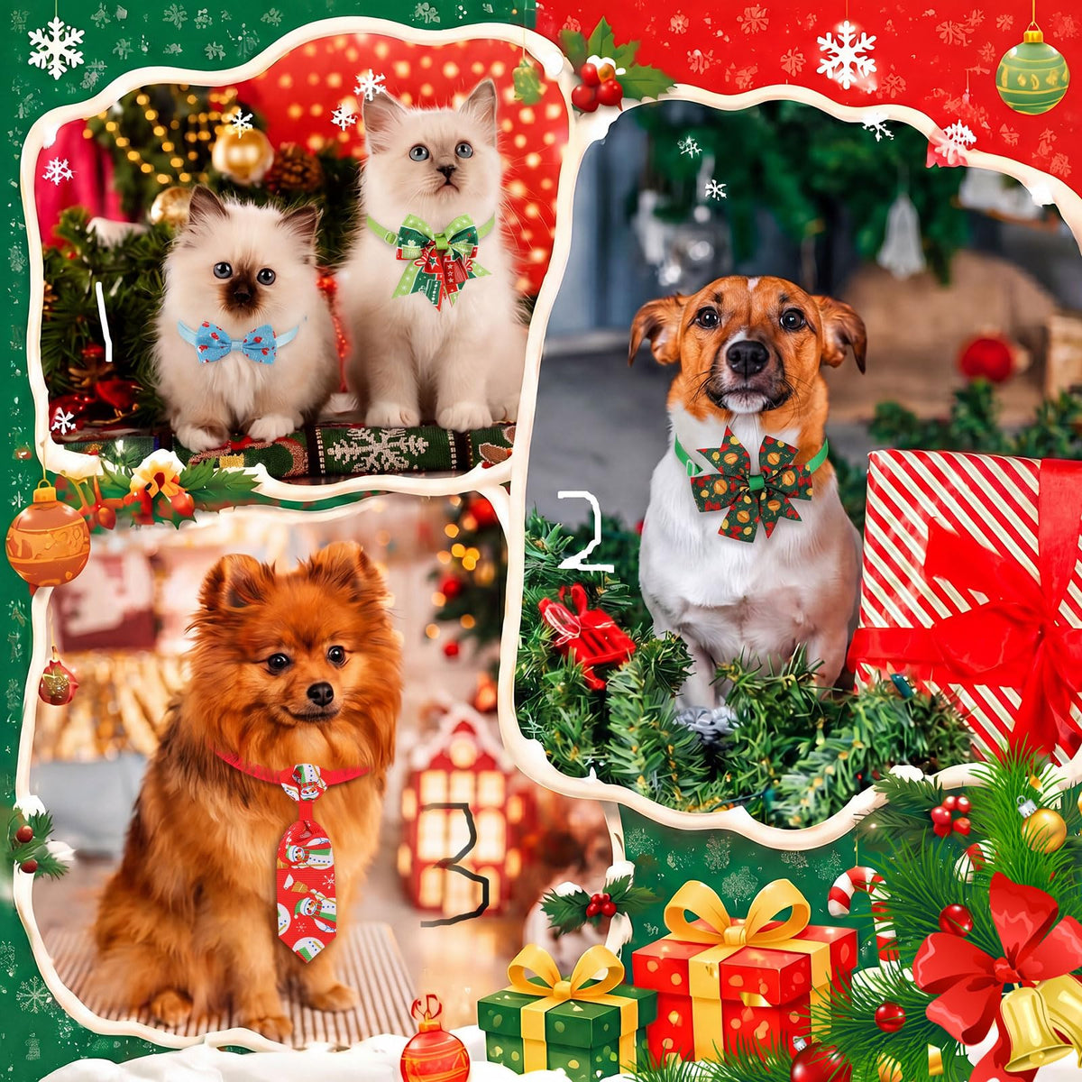 Fall Dog Bow Ties Collars 360 Pcs Y29508