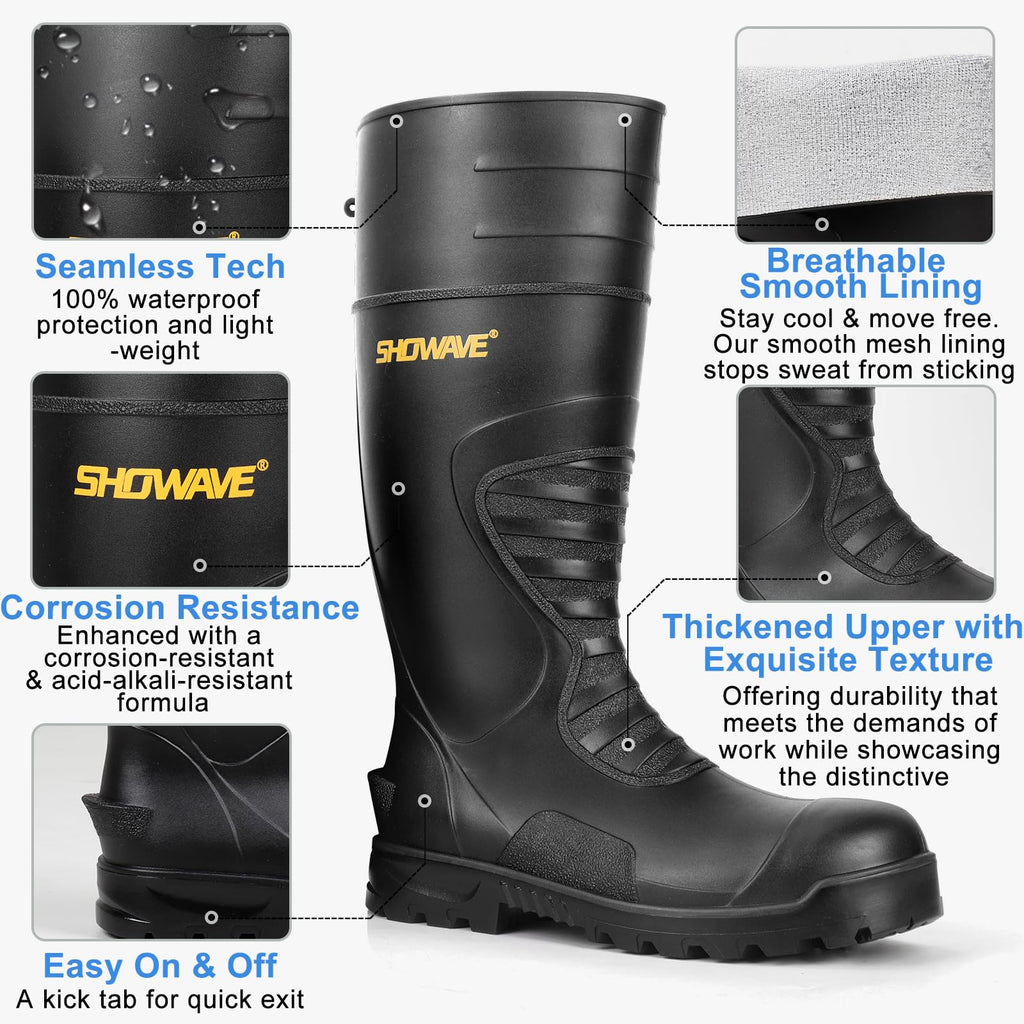 Rubber Steel Toe Waterproof Boot T698171