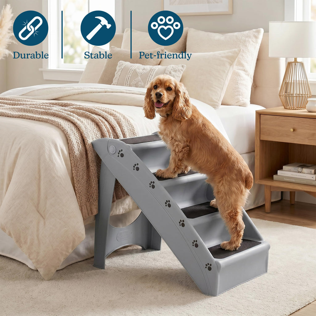 Lightweight Durable Plastic Dog Stairs V946