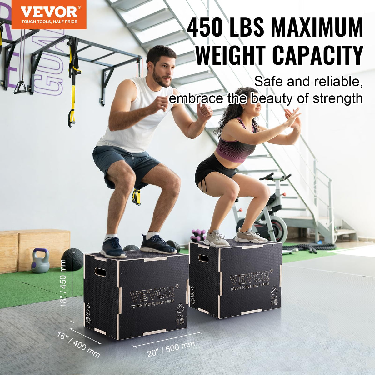 3 in 1 Wood Plyometric Jump Box U6652
