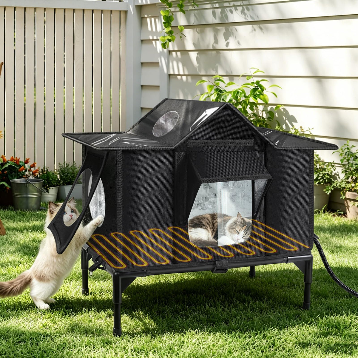 Insulated Outdoor Heated Cat Shelter T93122