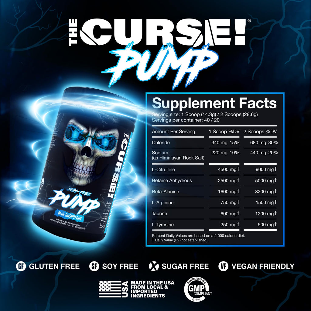 Stim-Free Pre Workout Powder Sour Candy 40 Servings G12756