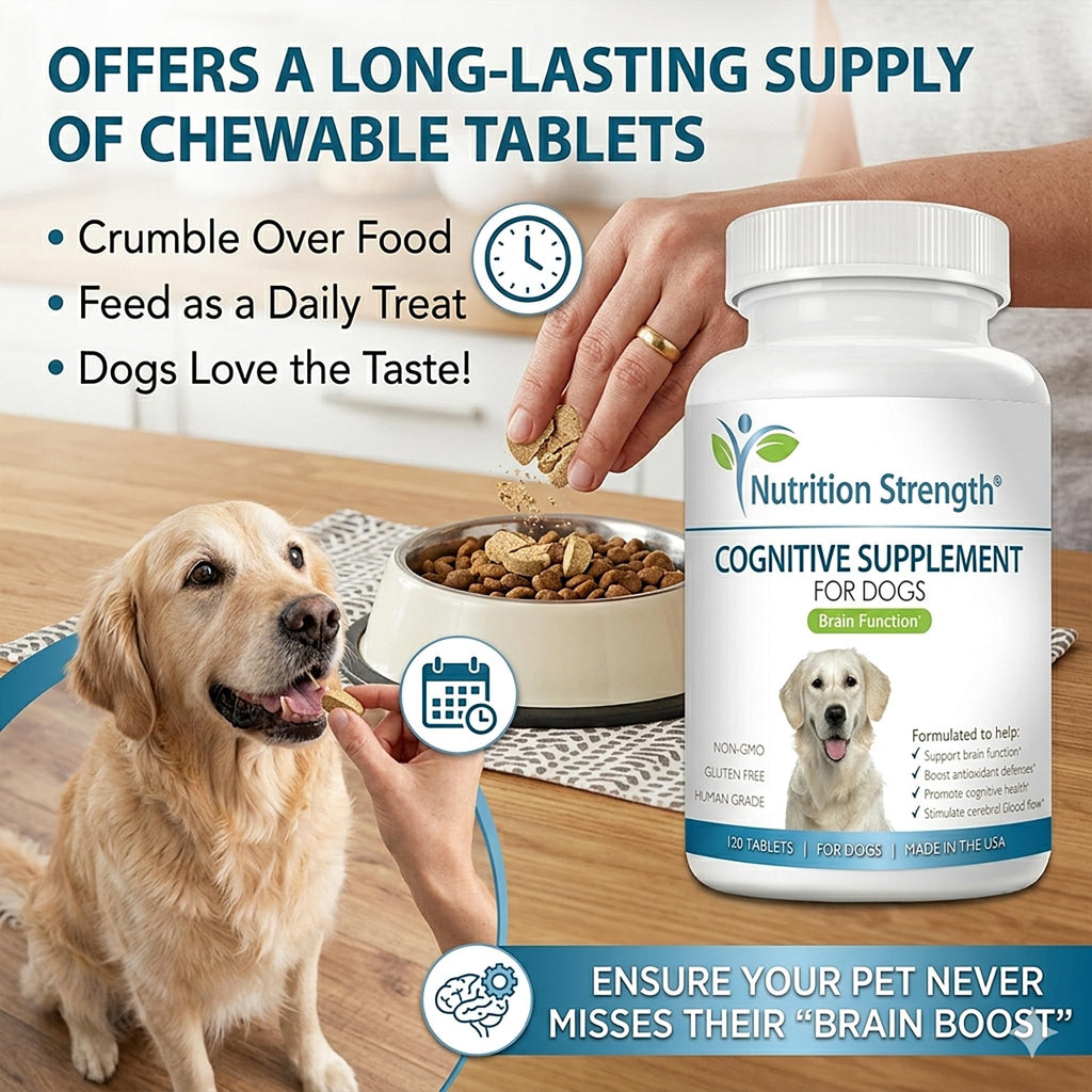 120 Chewable Tablets Cognitive Support Dog Supplement G4048