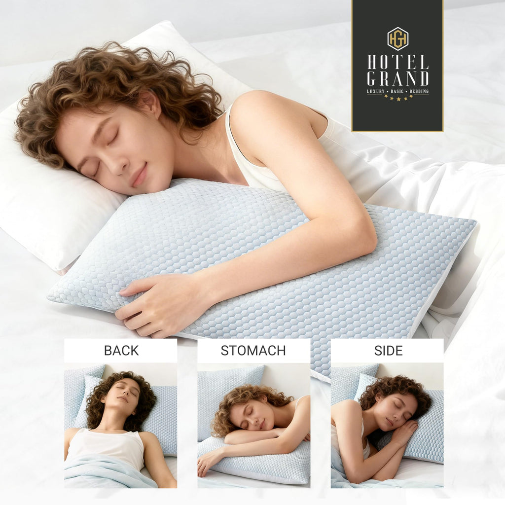 Cooling Soft Low-Profile Pillow King Size Set of 2 I5430