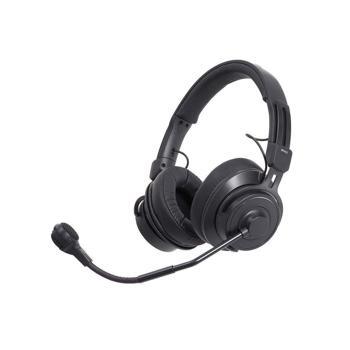 Black Broadcast Stereo Headset with Boom Microphone A273