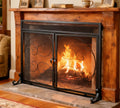Black Wrought Iron Fireplace Screen H65212