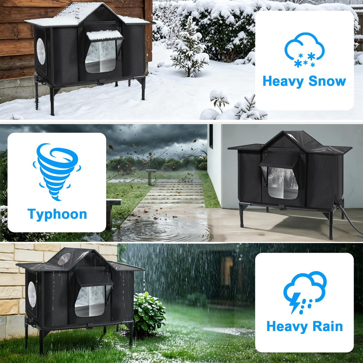 Insulated Outdoor Heated Cat Shelter T93122