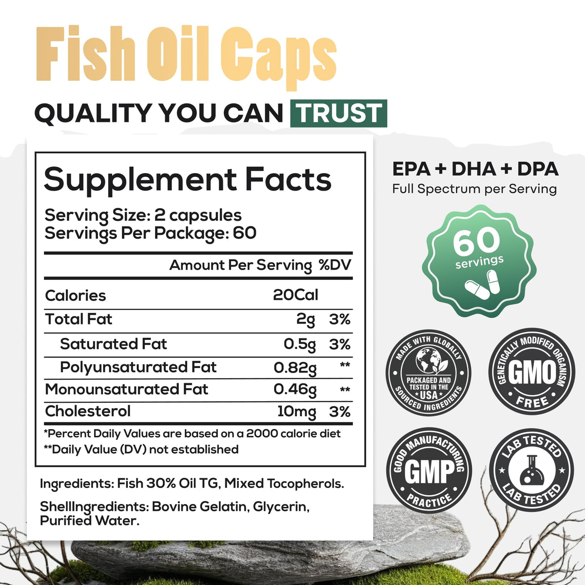 Fish Oil Omega 3 Supplements 120 Capsules G26275