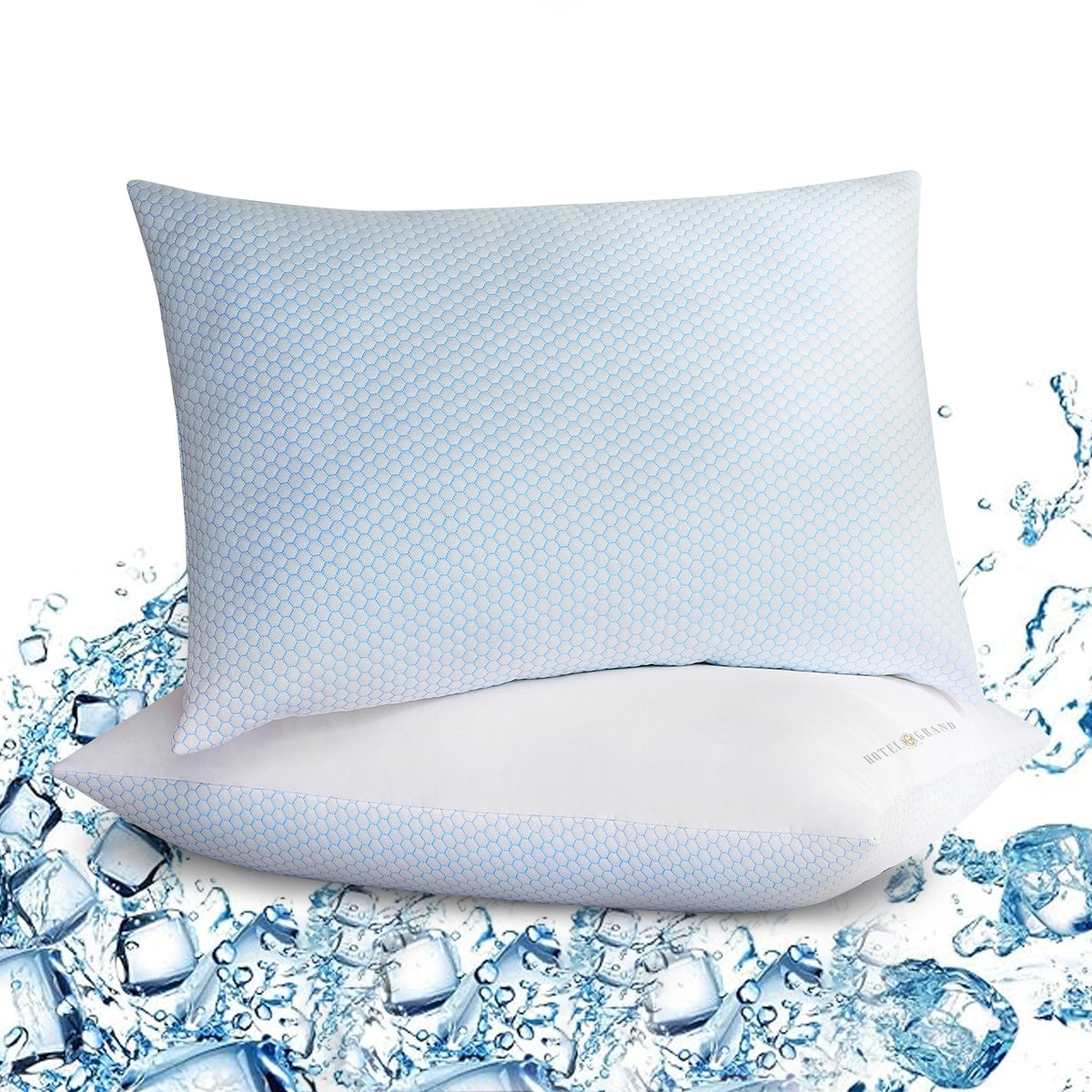 Cooling Soft Low-Profile Pillow King Size Set of 2 I5430