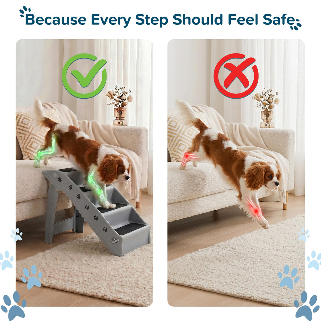 Lightweight Durable Plastic Dog Stairs V946