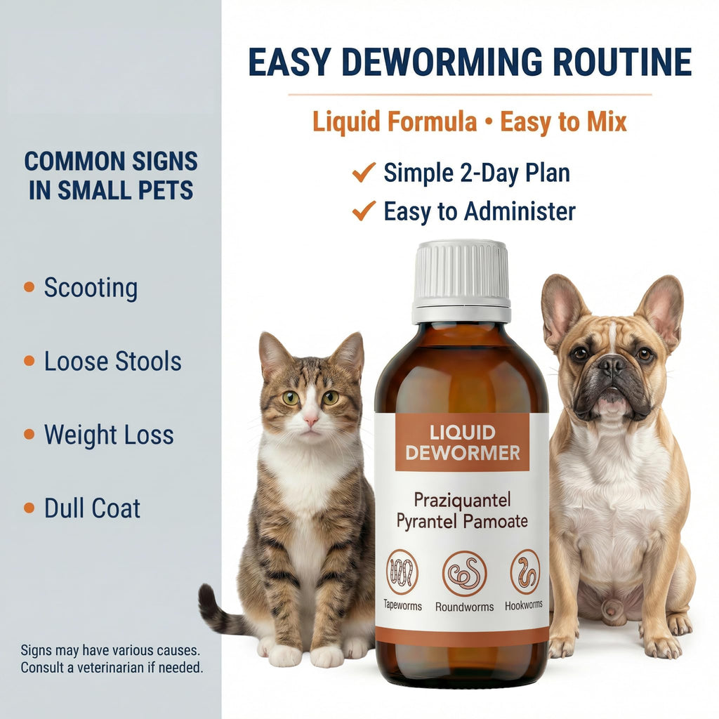 Praziquantel & Pyrantel Liquid Dewormer for Dog and Cat 3.4 fl oz K941