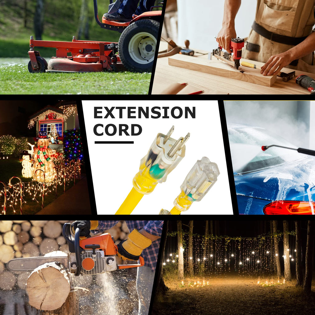Yellow 12 Gauge 10 ft Extension Cord B577199