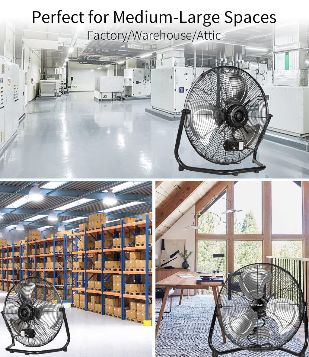20 Inch Heavy Duty High Velocity Metal Floor Fan R4804