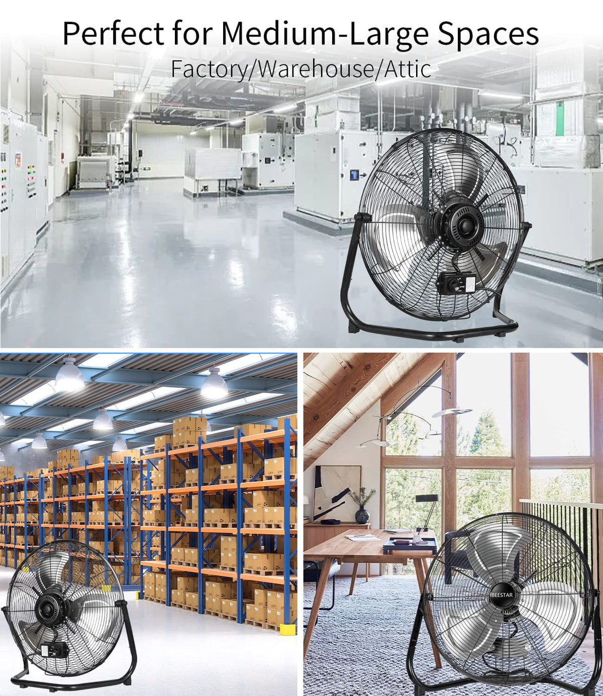 20 Inch Heavy Duty High Velocity Metal Floor Fan R4804