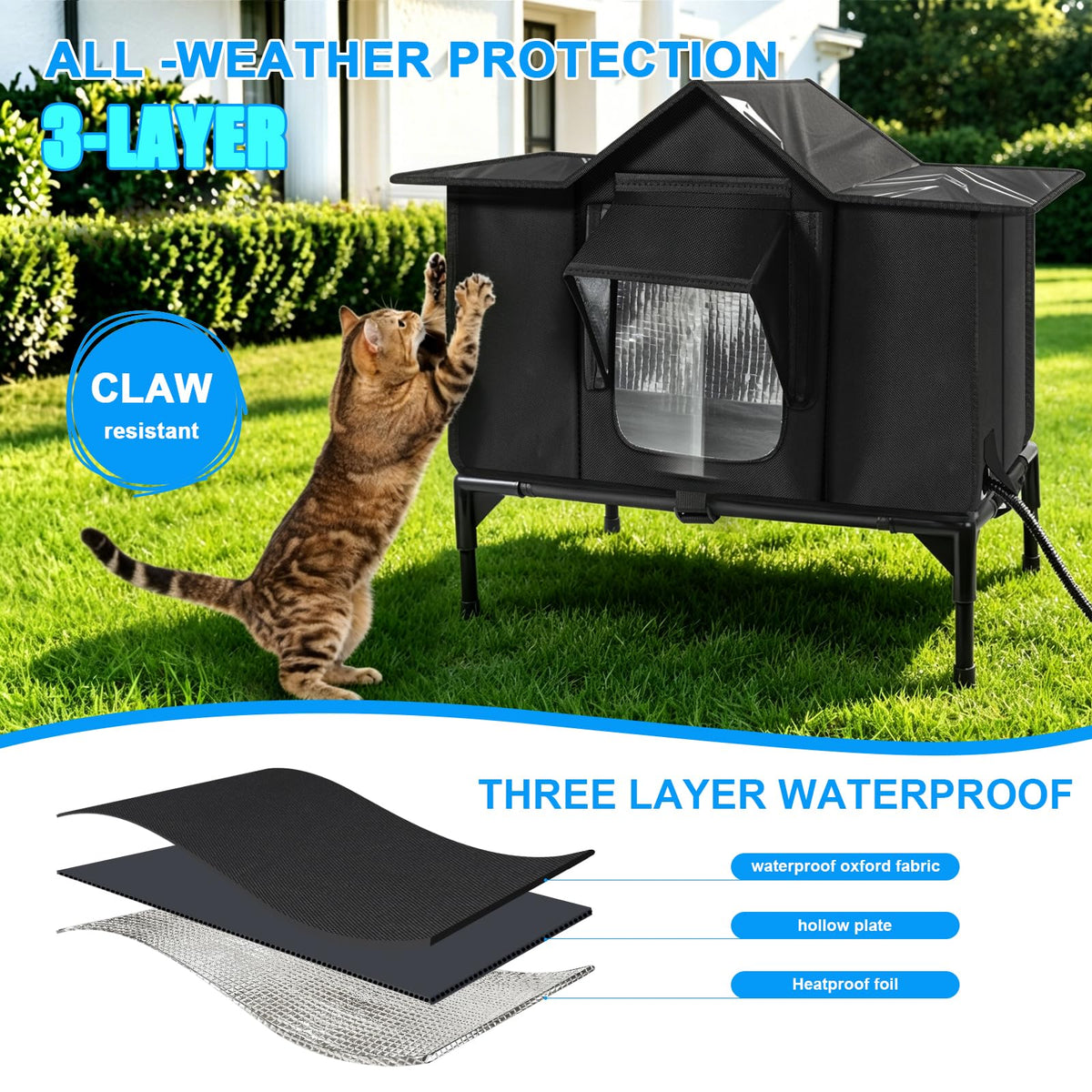 Insulated Outdoor Heated Cat Shelter T93122
