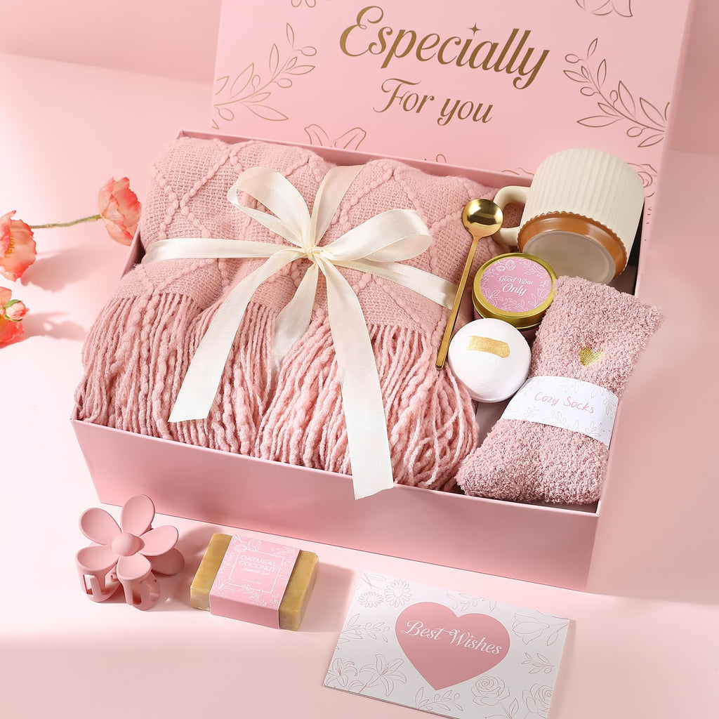 Get Well Soon Gifts Baskets for Women (Pink) U3441