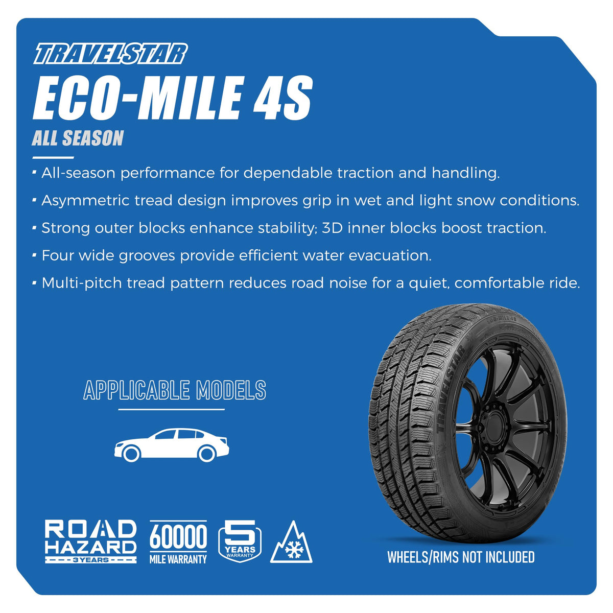 2 All Weather Tires 205/65R15 Y34041