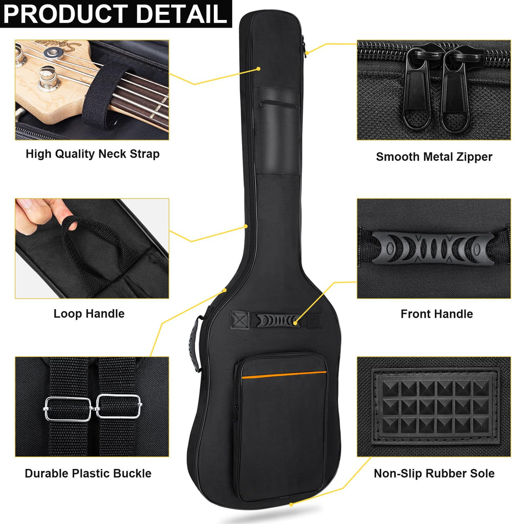 Black Padded Waterproof Bass Guitar Bag I171976
