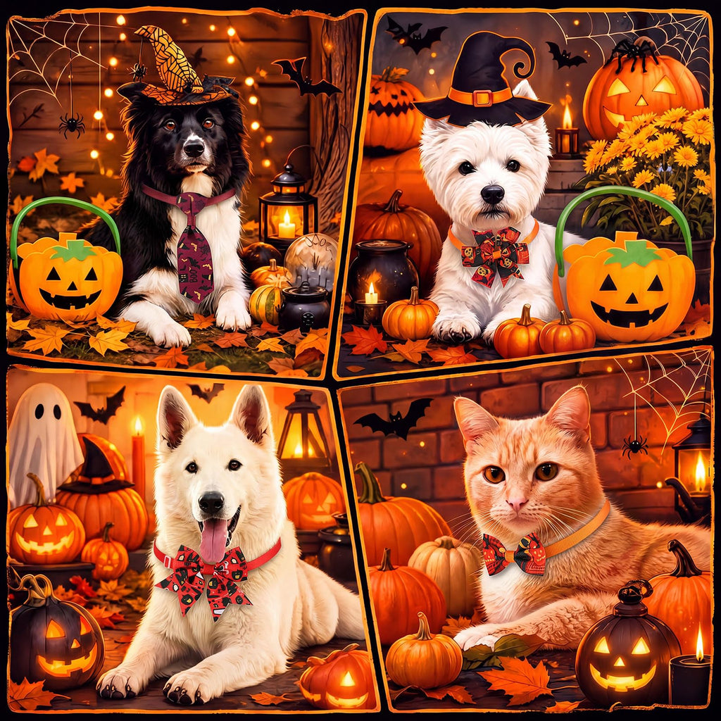 Fall Dog Bow Ties Collars 360 Pcs Y29508