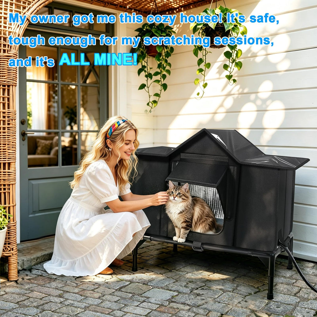Insulated Outdoor Heated Cat Shelter T93122