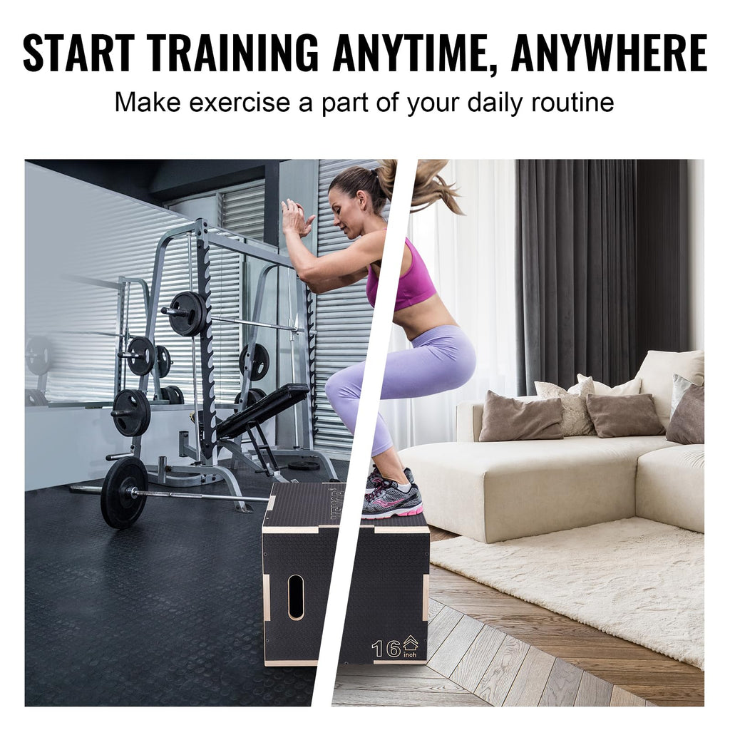 3 in 1 Wood Plyometric Jump Box U6652