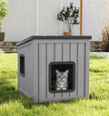 Weatherproof Outdoor Cat House with Air Holes H599137