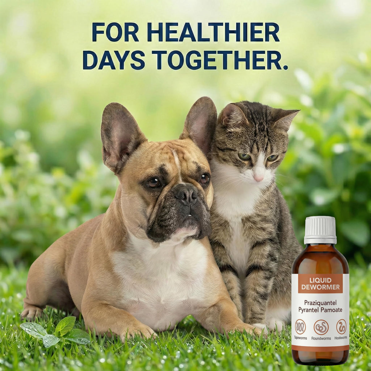 Praziquantel & Pyrantel Liquid Dewormer for Dog and Cat 3.4 fl oz K941