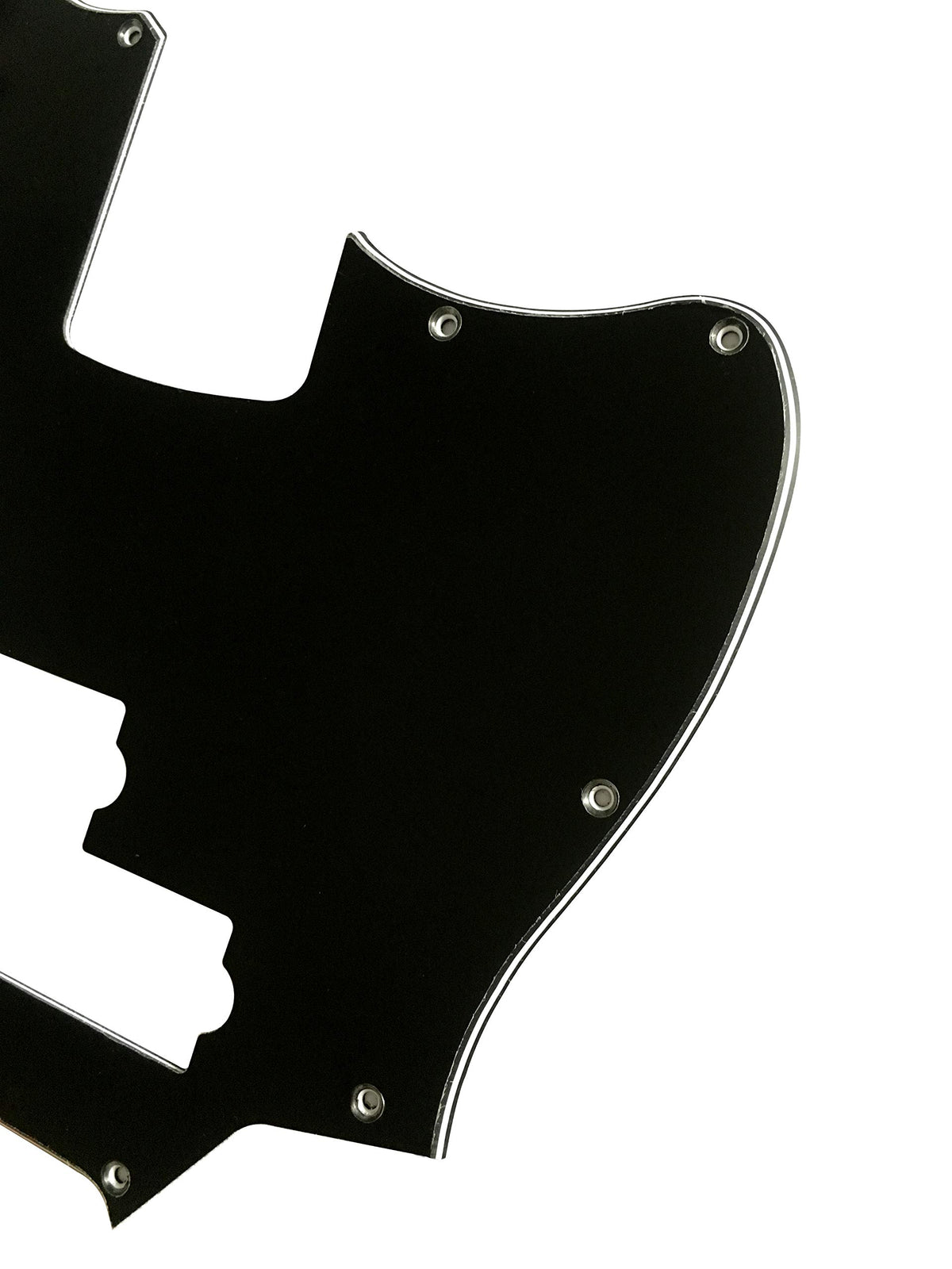 Black 3 Ply Short Scale Bass Guitar Pickguard L53087