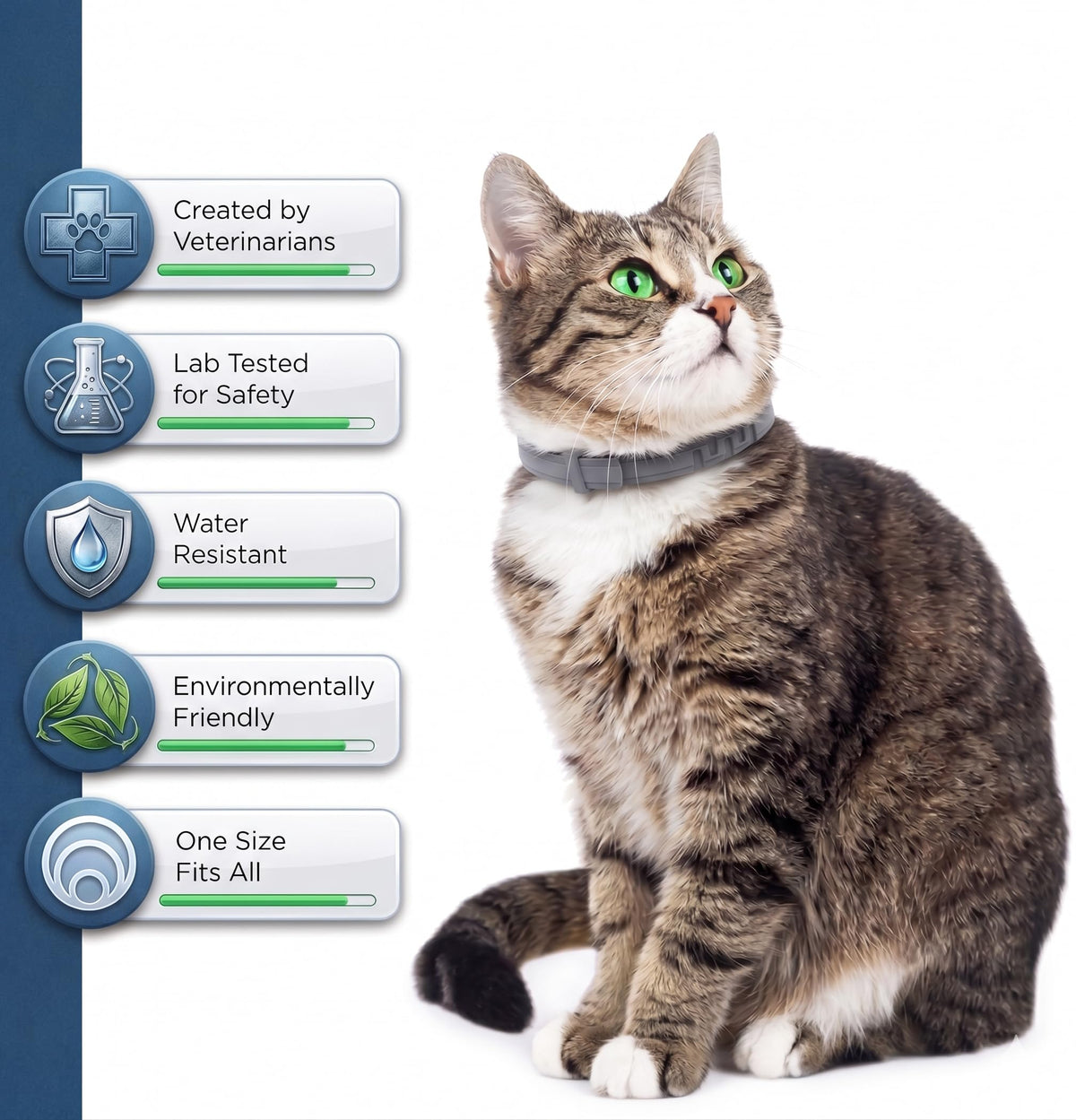 Flea and Tick Collar for Cats 12-Month Protection Waterproof 2 Packs B33532