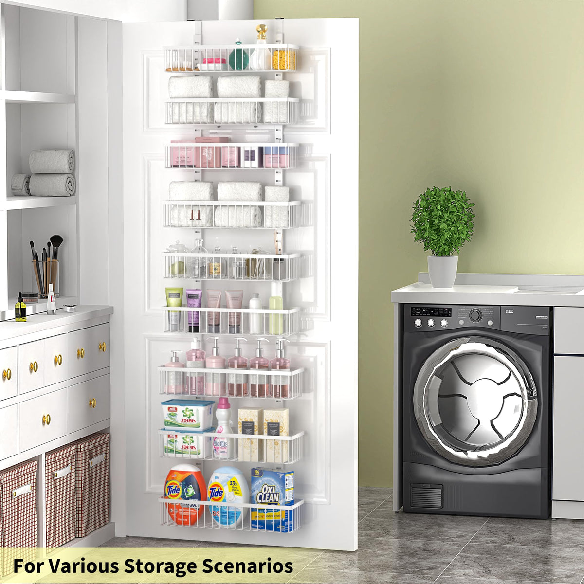 White 9-Tier Over The Door Pantry Organizer L593488