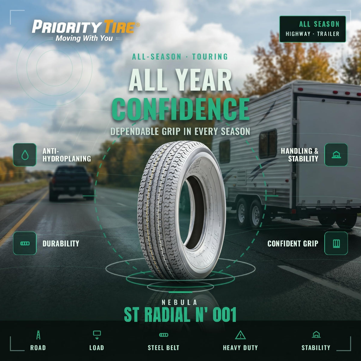 205/75R15 All Season 10 Ply Tire G327953