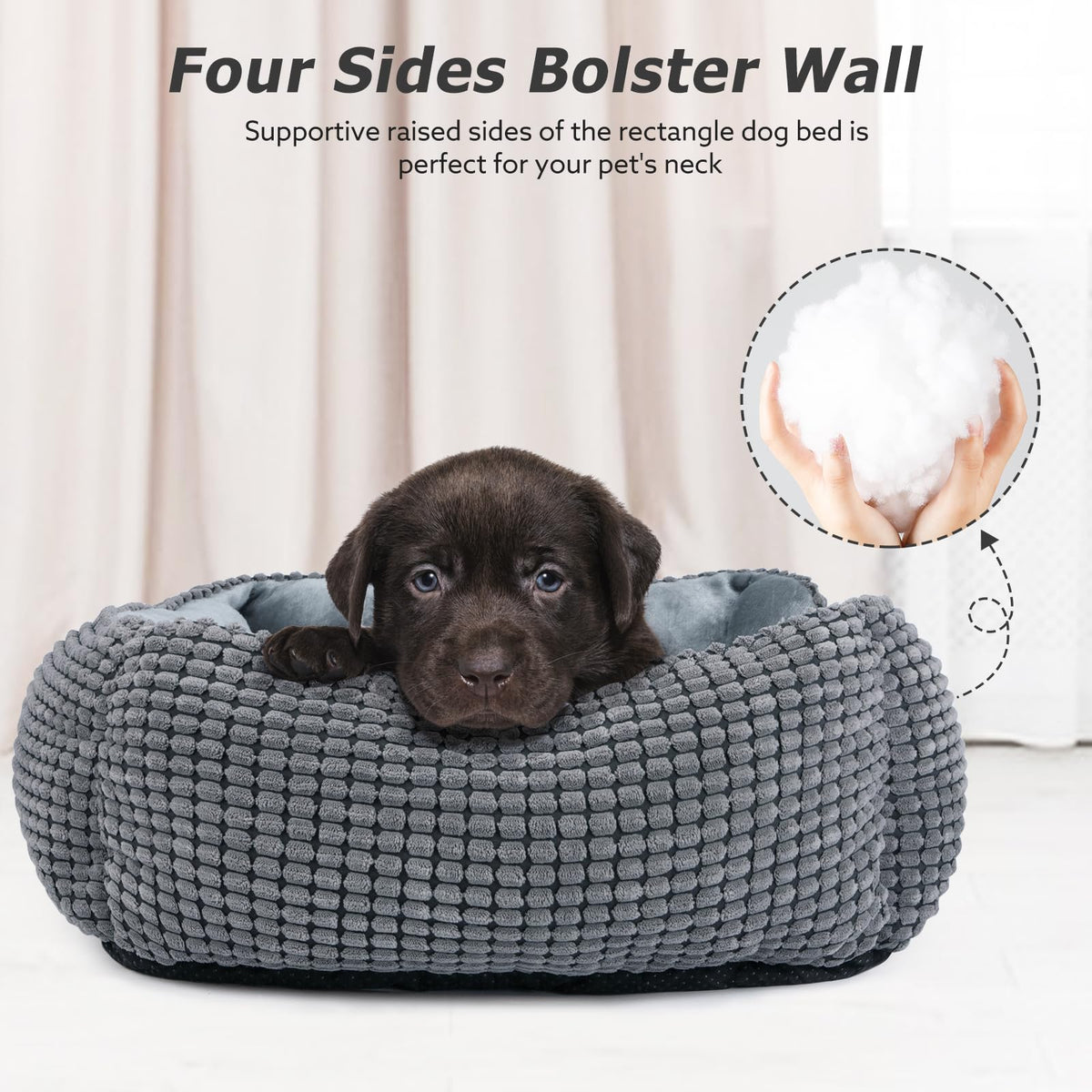 Rectangle Washable Calming Dog Bed B11353