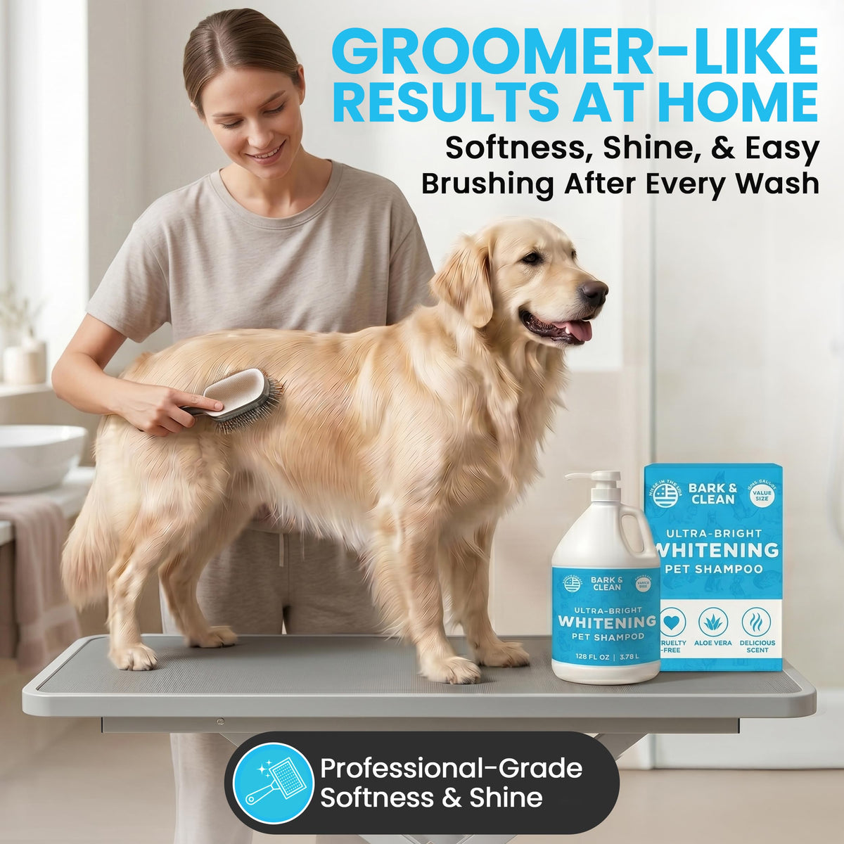 Whitening Dog Shampoo with Pump, 1 Gallon Aloe Coconut P334