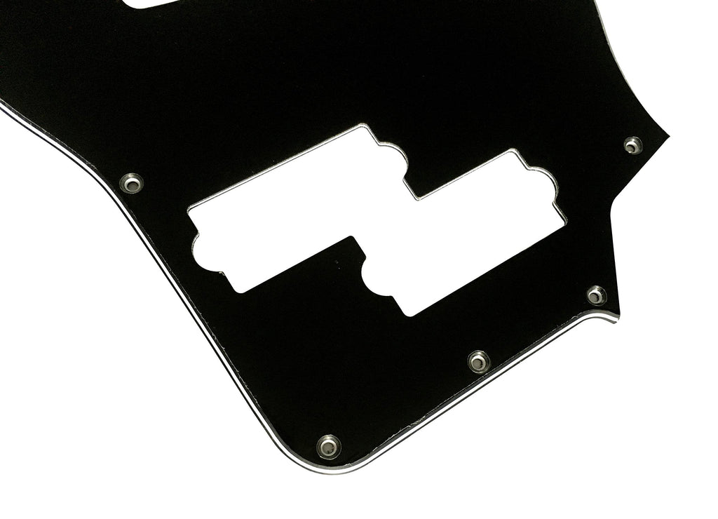 Black 3 Ply Short Scale Bass Guitar Pickguard L53087
