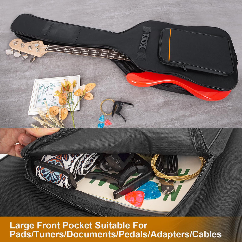 Black Padded Waterproof Bass Guitar Bag I171976