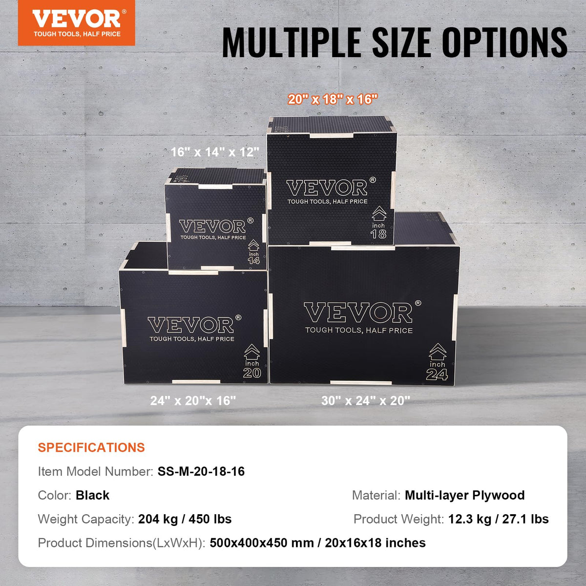 3 in 1 Wood Plyometric Jump Box U6652