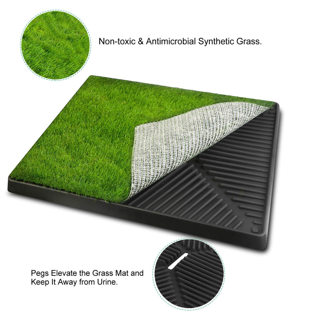 Artificial Grass Dog Potty Mat with Removable Waste Tray D6164