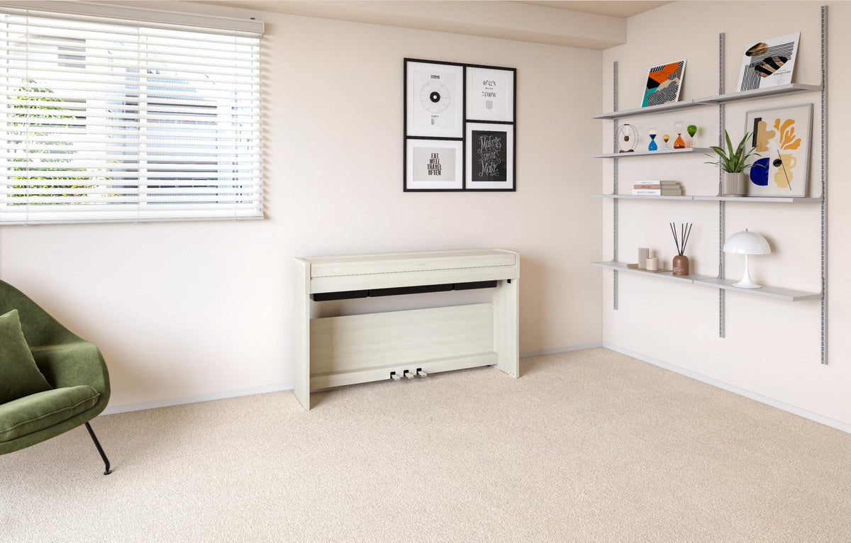 88-Key Weighted Digital Piano with 3-Pedal Unit in White Birch N5438