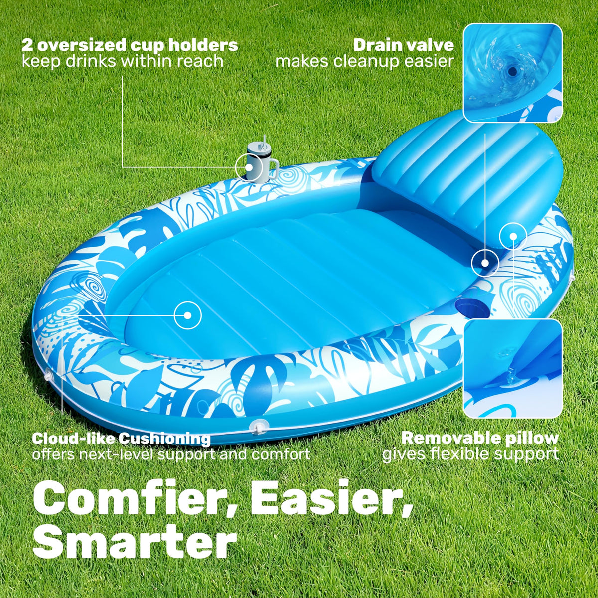 Inflatable Tanning Pool Lounger Float A844