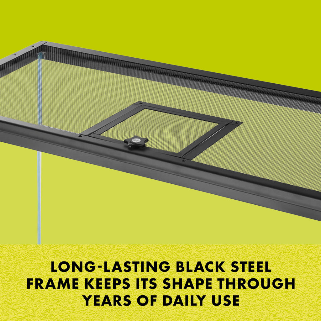 Hinged Door Screen Cover for Reptile Terrarium U392515
