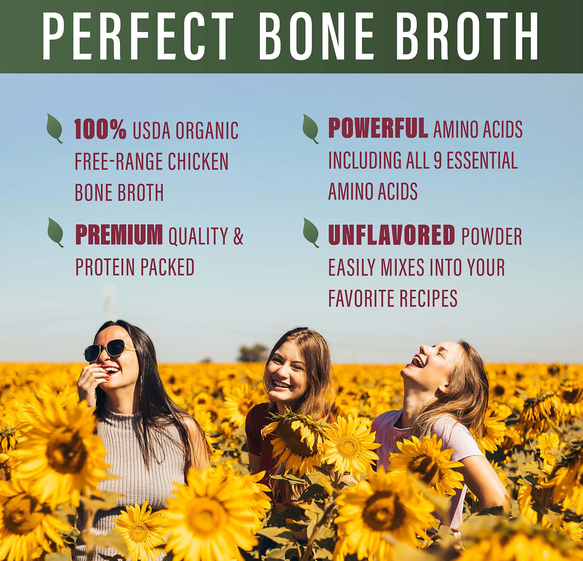 Organic Chicken Bone Broth Powder 330g 30 Servings A769