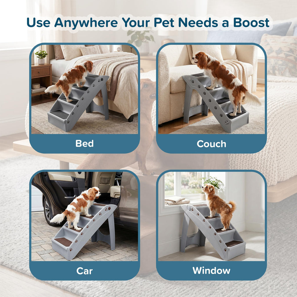 Lightweight Durable Plastic Dog Stairs V946